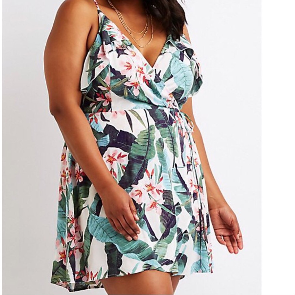 NWT | Charlotte Russe Plus Floral Wrap Dress